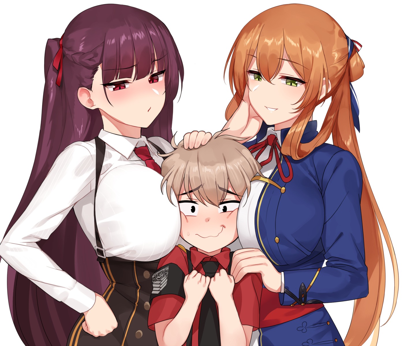 commander_(girls_frontline), girls_frontline, ndgd, springfield_(girls_frontline), uniform, wa2000_(girls_frontline)
