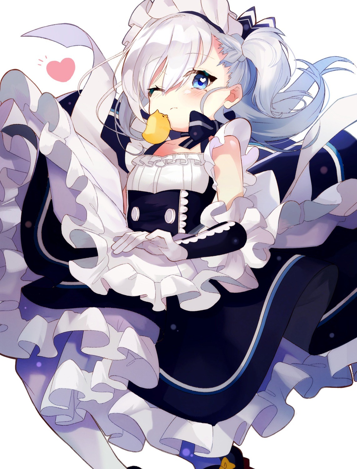azur_lane, bel-chan_(azur_lane), belfast_(azur_lane), maid, manjuu_(azur_lane), pomu_(pomu_me), skirt_lift