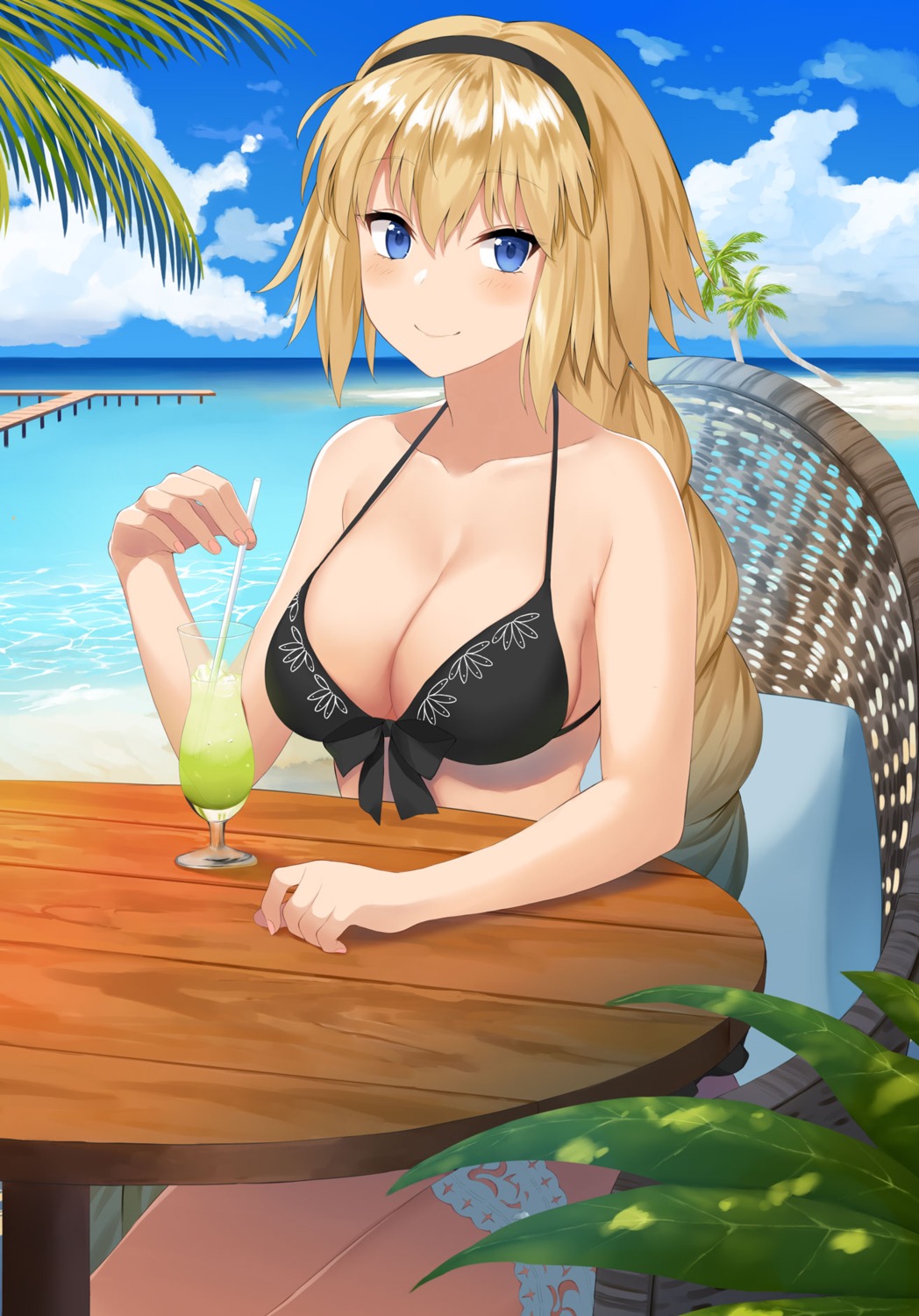 asato_(fadeless), bikini_top, cleavage, fate/grand_order, garter, jeanne_d'arc, jeanne_d'arc_(fate), swimsuits