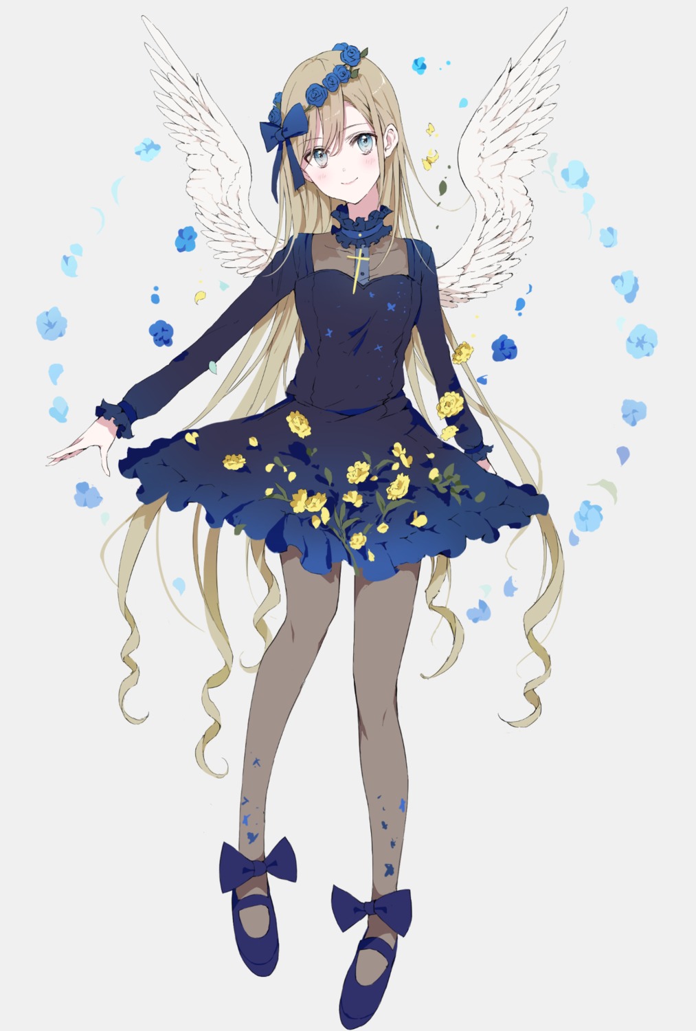 nagahara, pantyhose, wings