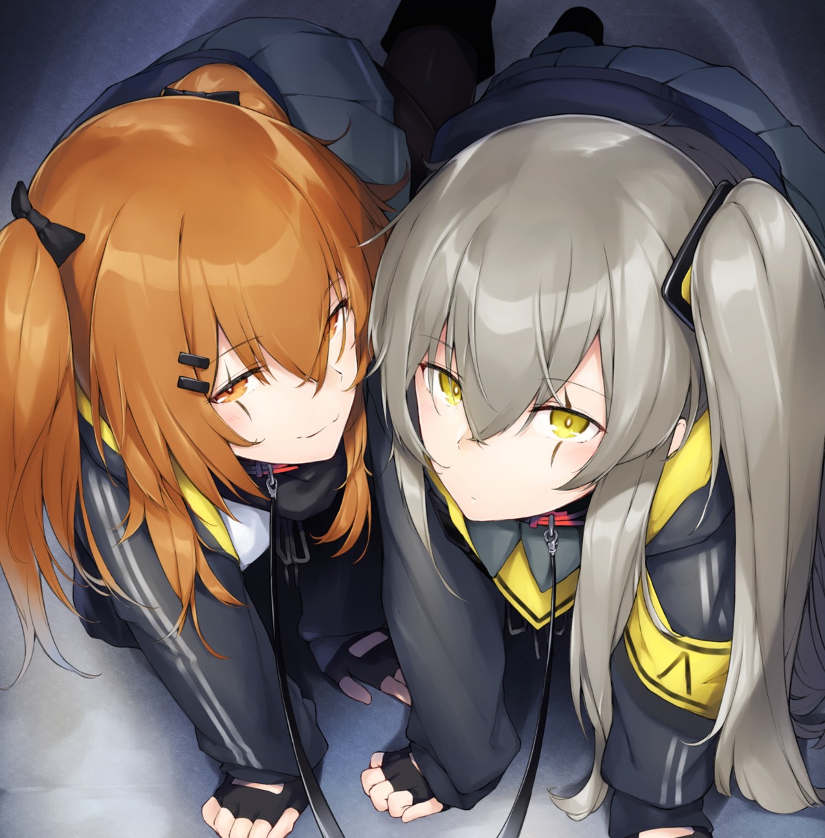 dabuki, girls_frontline, pantyhose, ump45_(girls_frontline), ump9_(girls_frontline)