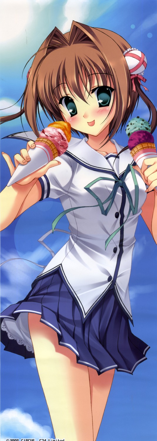 asakura_yume, circus, da_capo, da_capo_(series), da_capo_ii, seifuku, stick_poster, tanihara_natsuki