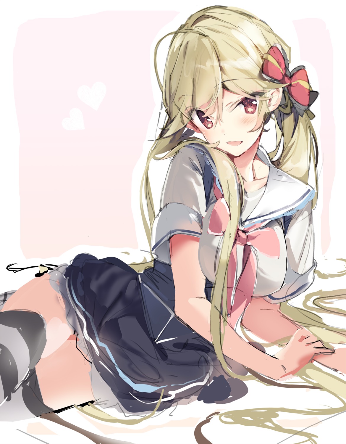 iai_youka, seifuku, sketch, sora_ni_kizanda_parallelogram, sushimekabu, thighhighs