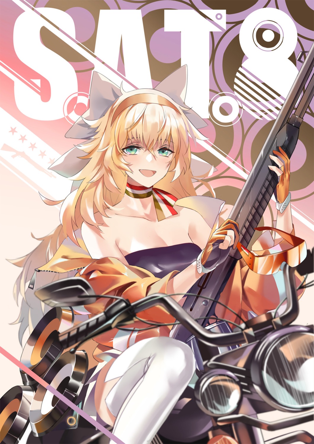 cleavage, girls_frontline, gun, jiji_(pixiv10646874), s.a.t.8_(girls_frontline), thighhighs