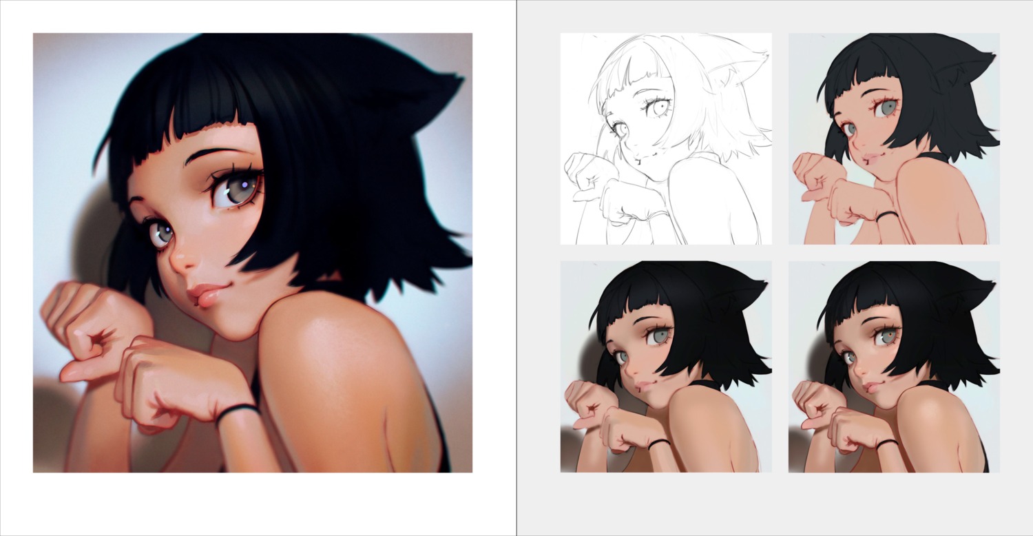 animal_ears, ilya_kuvshinov, nekomimi, sketch