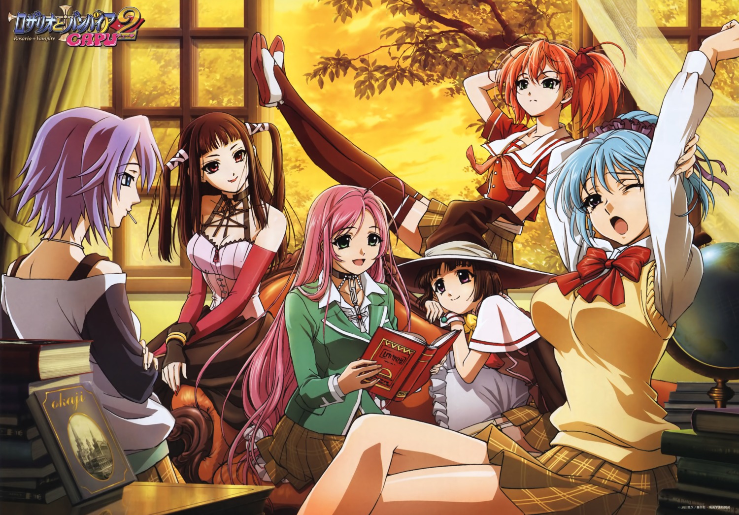 akashiya_moka, kurono_kurumu, rosario_to_vampire, seifuku, sendo_yukari, shirayuki_mizore, shuzen_kokoa, toujou_rubi