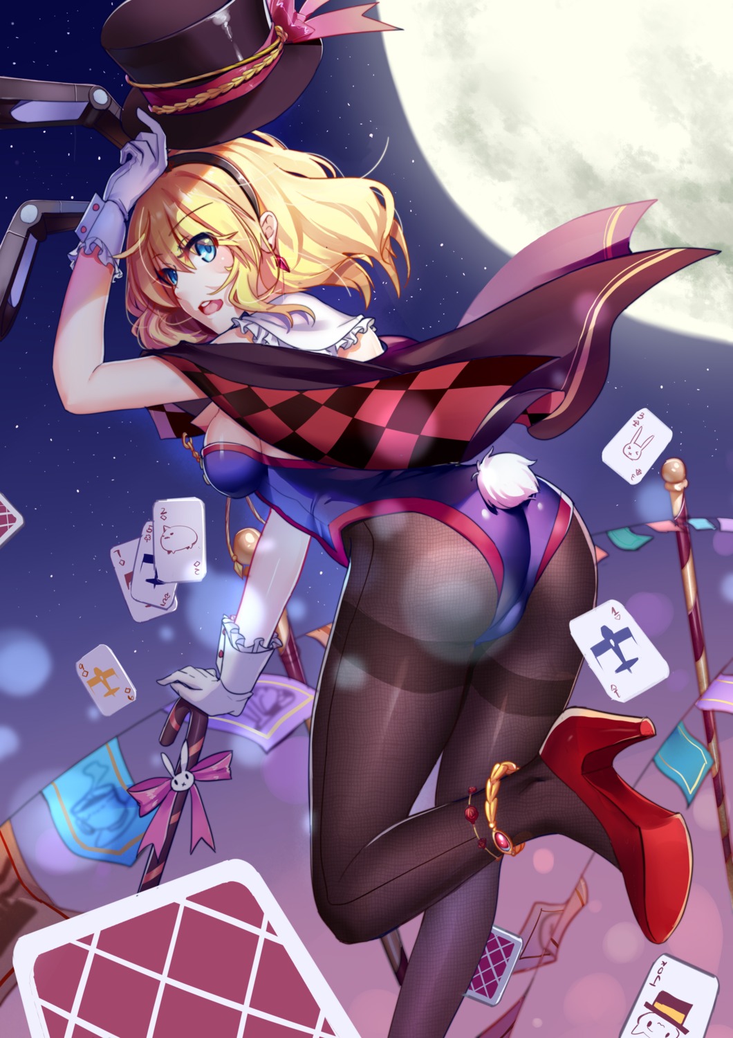 aer_(tengqiu), animal_ears, ass, bunny_ears, bunny_girl, heels, pantyhose, princeton_(zhanjianshaonv)