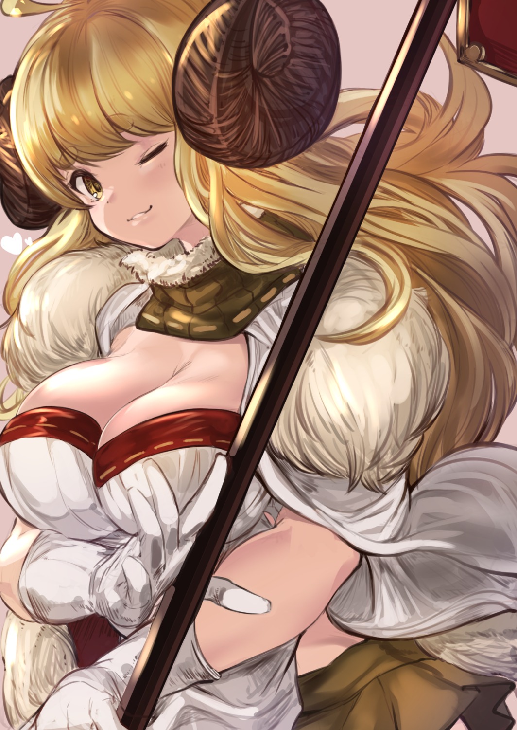 anila_(granblue_fantasy), cleavage, granblue_fantasy, horns, maou_(maoudaisukiya)