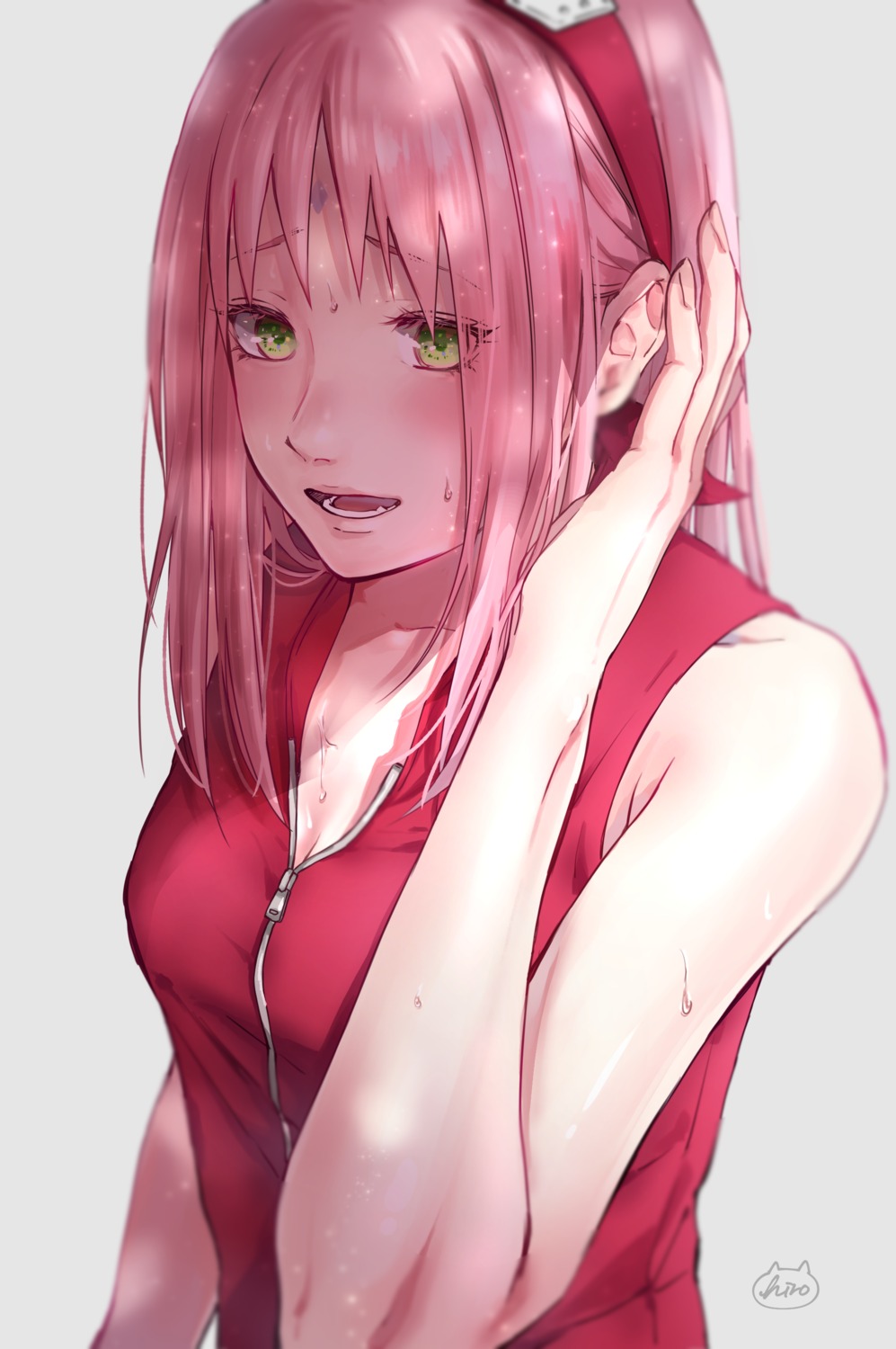and_rira, cleavage, haruno_sakura, naruto, wet