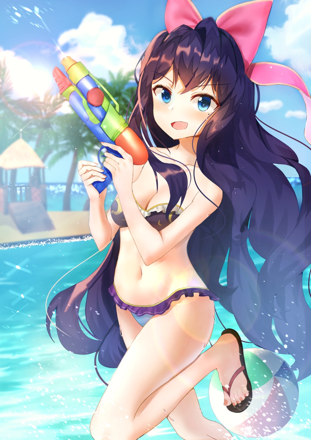 bikini, cleavage, gun, refile, swimsuits, teria_saga