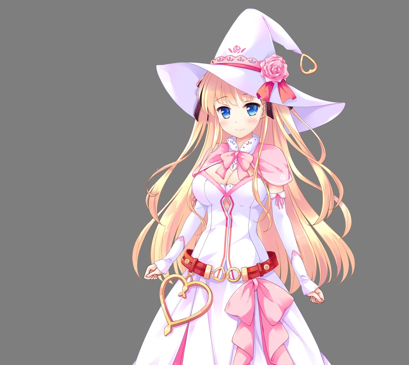 cleavage, dress, happiness!_2_sakura_celebration, himekawa_karen, ko~cha, transparent_png, windmill_oasis, witch