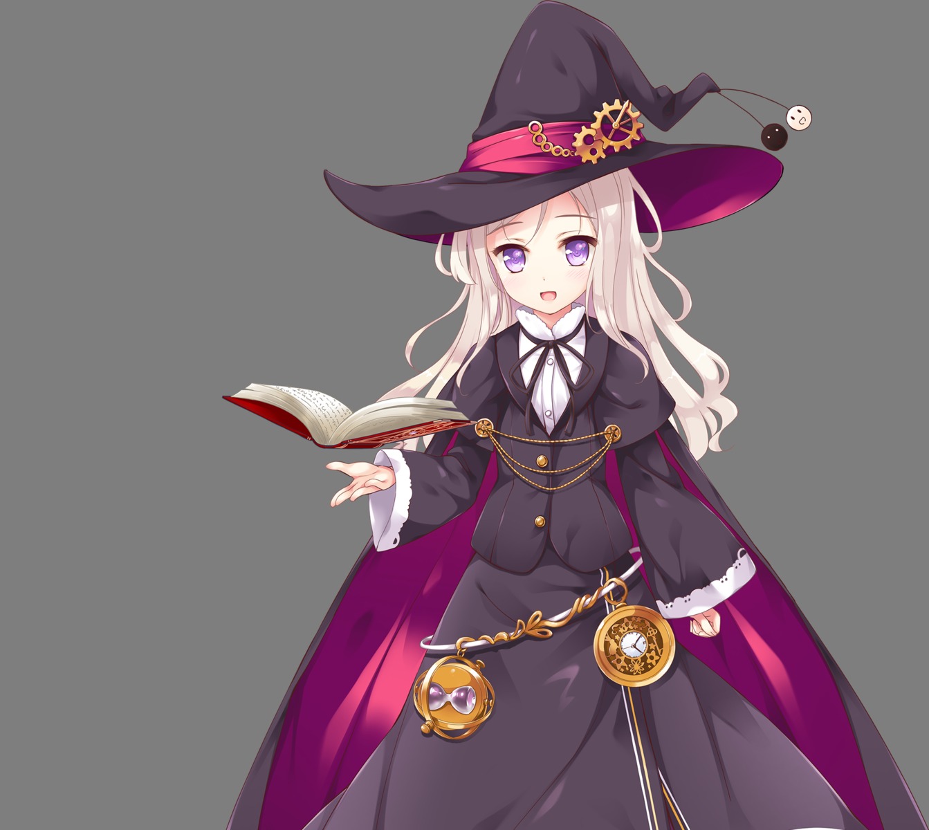 happiness!_2_sakura_celebration, ko~cha, mikagari_mashiro, transparent_png, windmill_oasis, witch