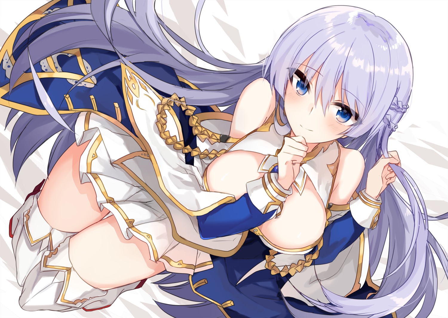 azur_lane, breast_hold, kinona, rodney_(azur_lane), thighhighs