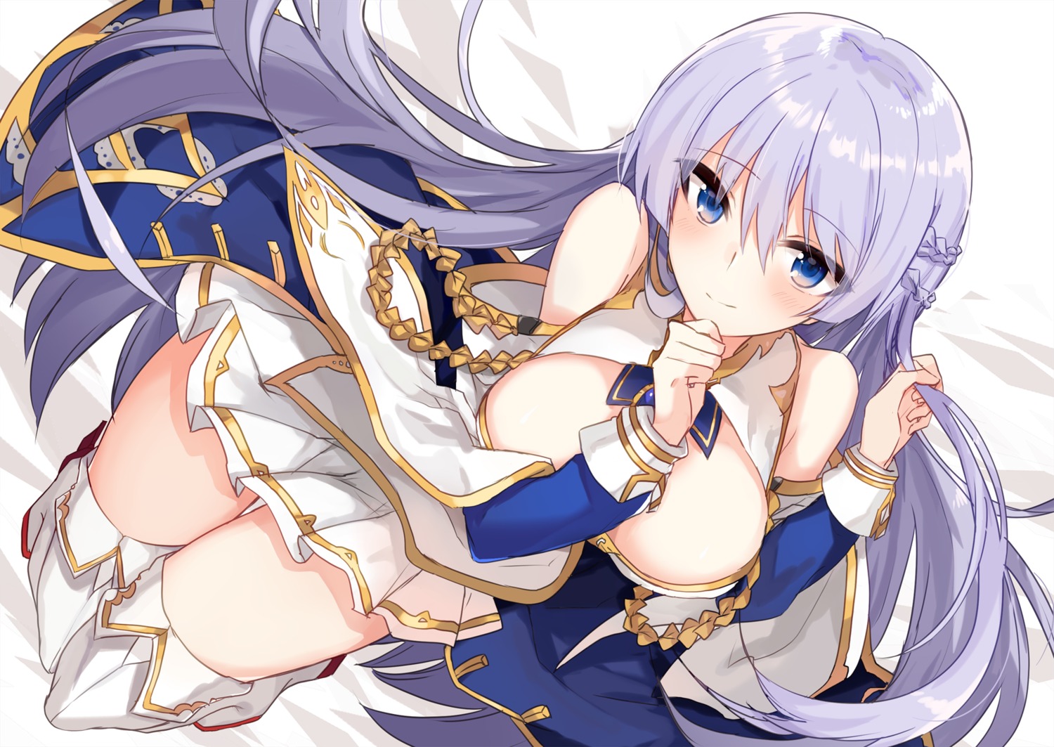 azur_lane, breast_hold, kinona, rodney_(azur_lane), thighhighs