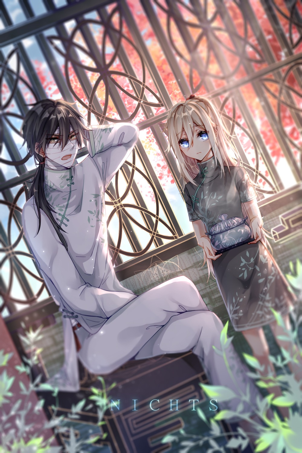 asian_clothes, bandages, chinadress, isaac_foster, nichts, rachel_gardner, satsuriku_no_tenshi