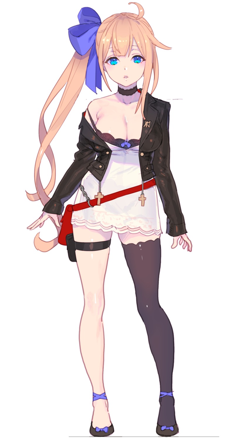 enkyo_yuuichirou, fal_(girls_frontline), girls_frontline, thighhighs
