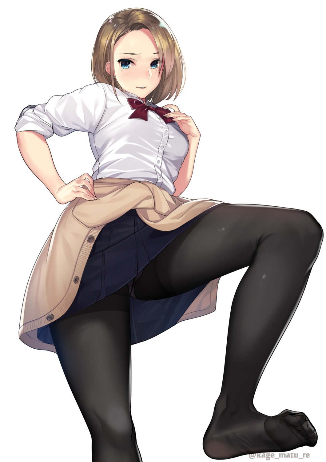 in-sai, pantsu, pantyhose, seifuku, sweater