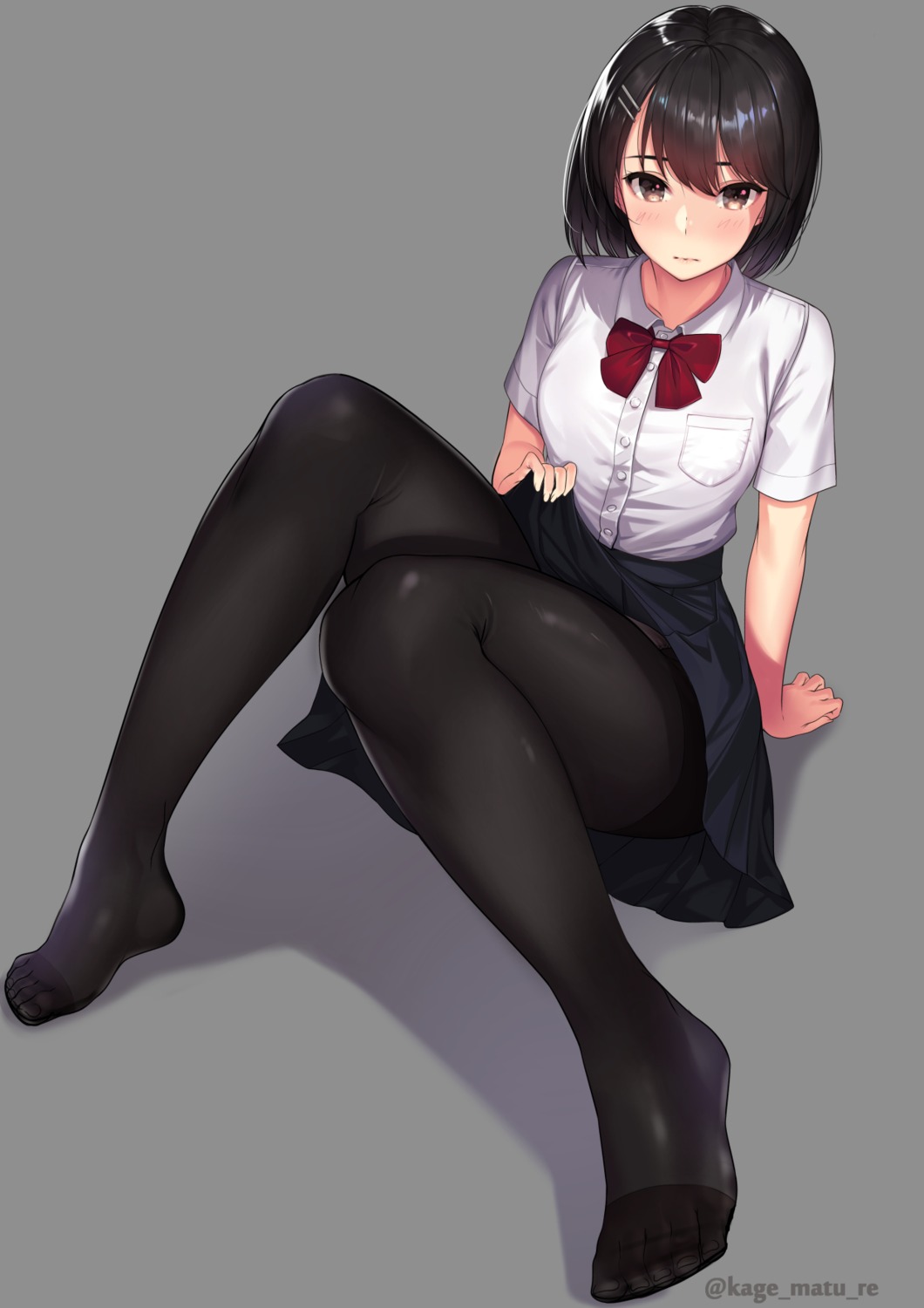 in-sai, pantsu, pantyhose, seifuku, skirt_lift