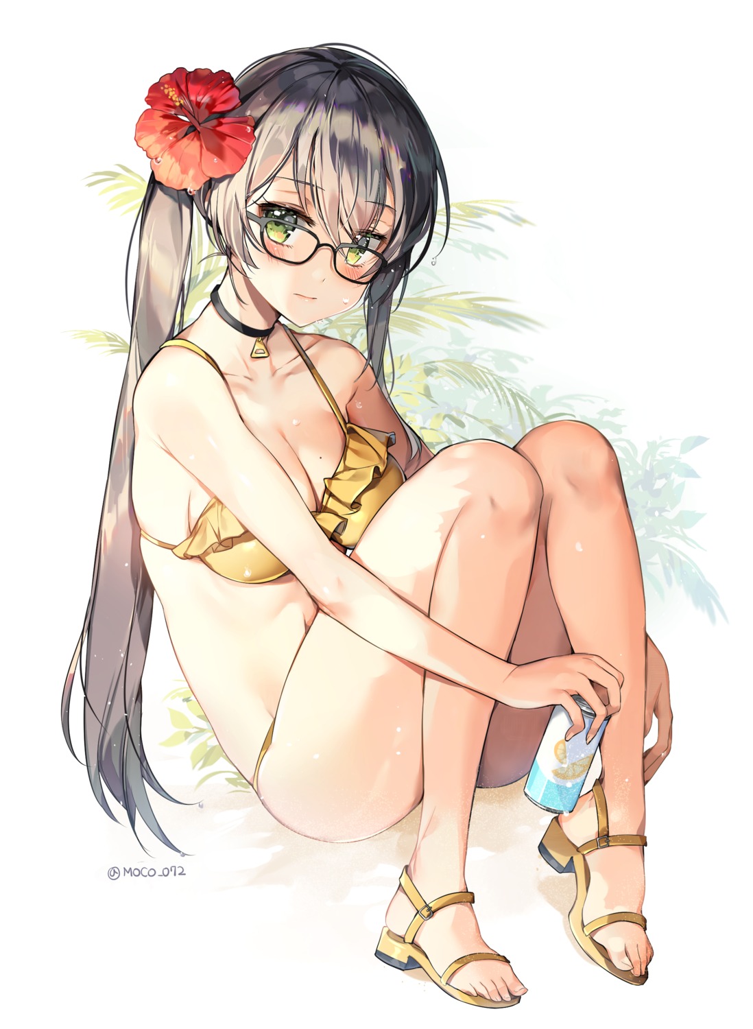bikini, cleavage, heels, megane, mo:oku, swimsuits