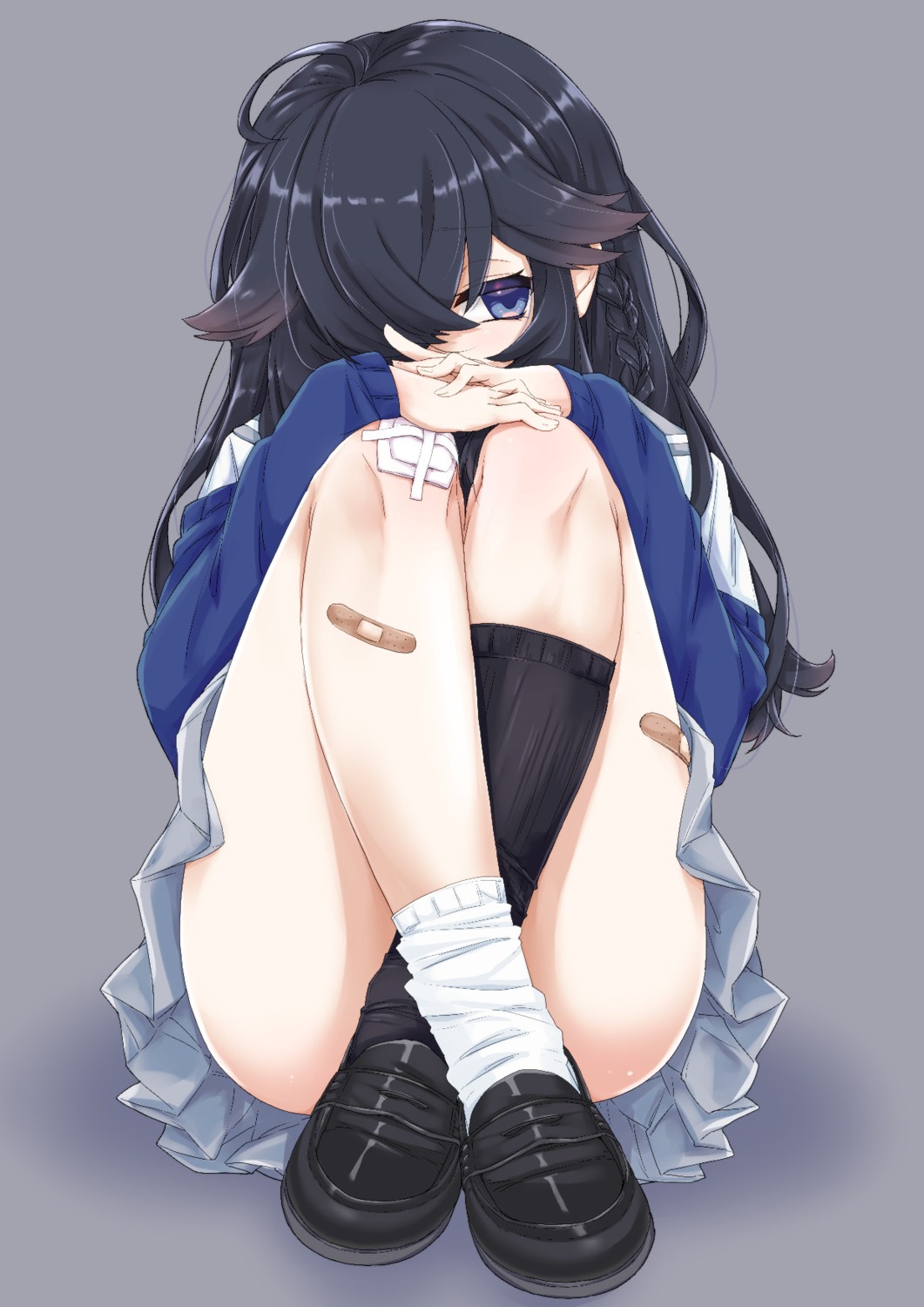 bandaid, itou_ayachi, izumo_kasumi_(nijisanji), nijisanji, nijisanji_seeds, seifuku, sweater