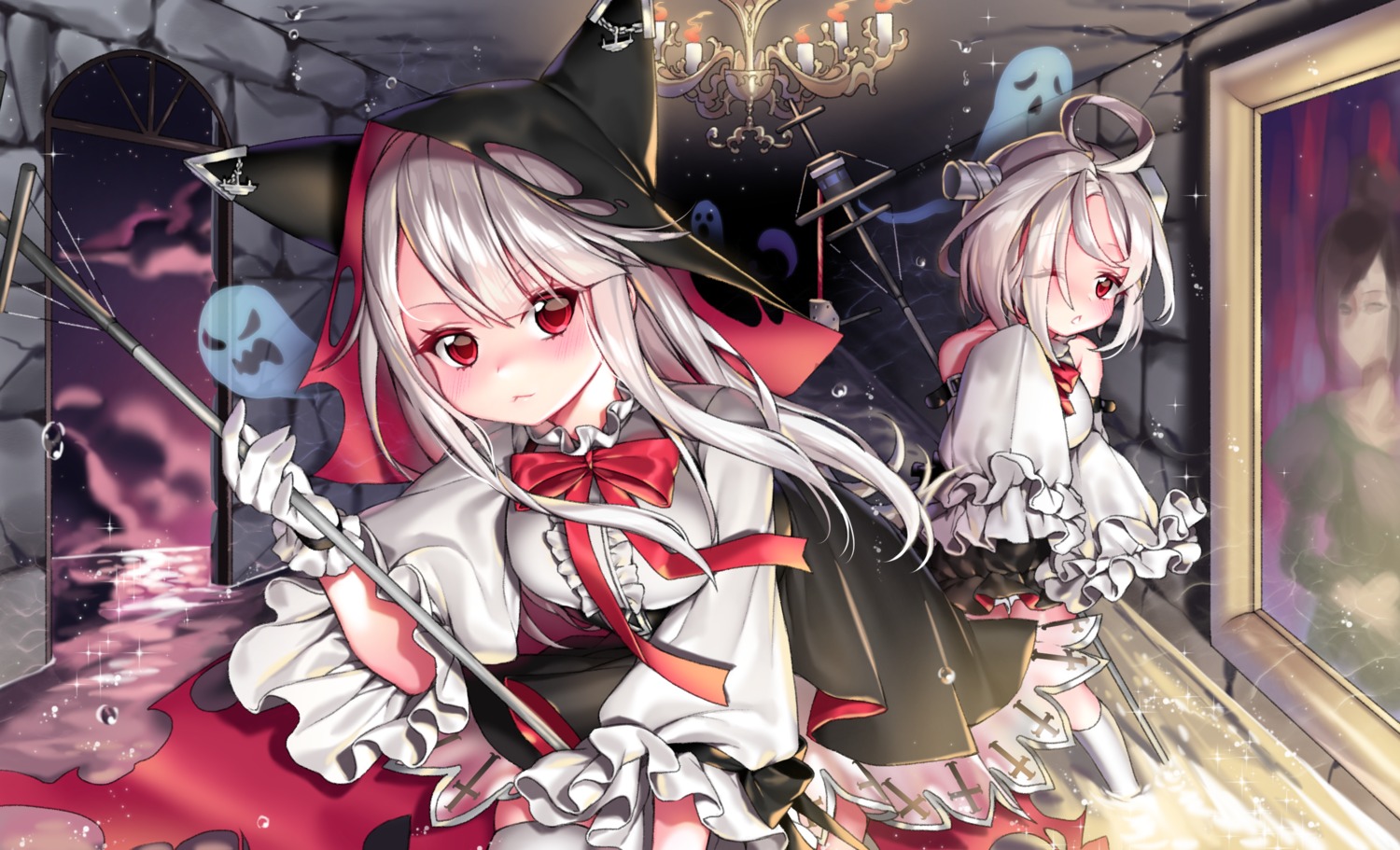 azur_lane, erebus_(azur_lane), ia_(ias1010), terror_(azur_lane), torn_clothes, weapon, wet