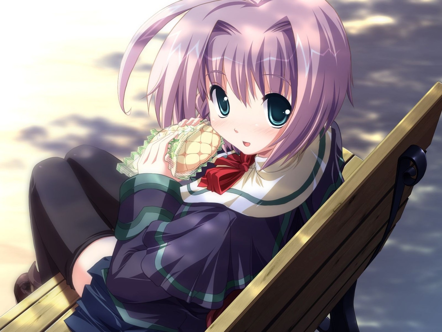 game_cg, kurashima_shiho, seifuku, shirogane_no_soleil, skyfish, thighhighs, tsurugi_hagane