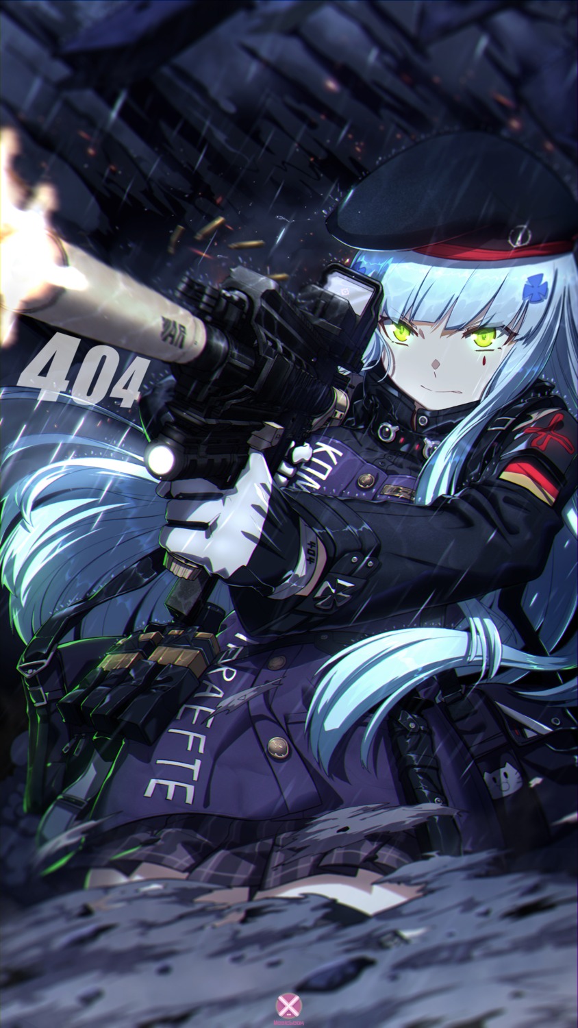 girls_frontline, gun, hk416_(girls_frontline), mahousho, thighhighs