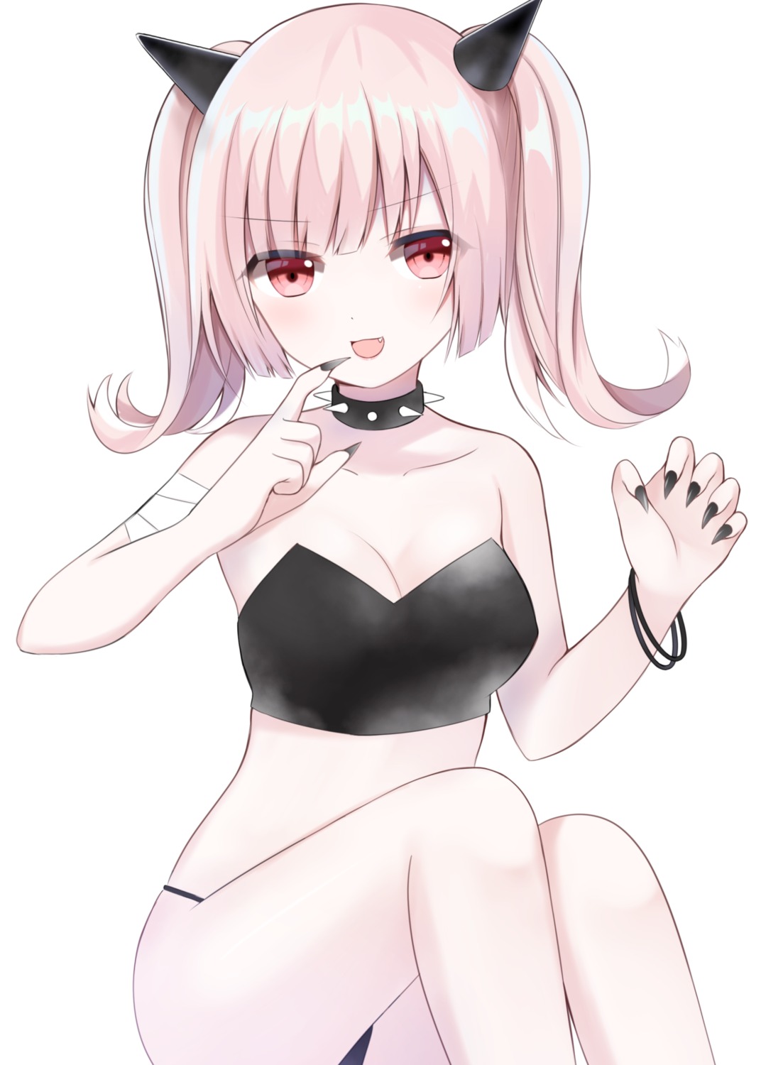 cleavage, horns, pantsu, shiratori_kohane