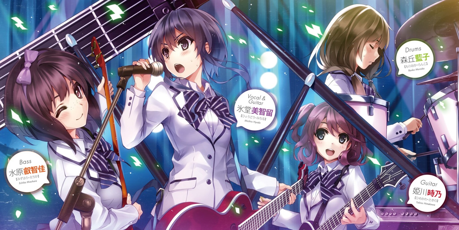 guitar, himekawa_tokino, hyoudou_michiru, misaki_kurehito, mizuhara_echika, morioka_ranko, saenai_heroine_no_sodatekata, seifuku