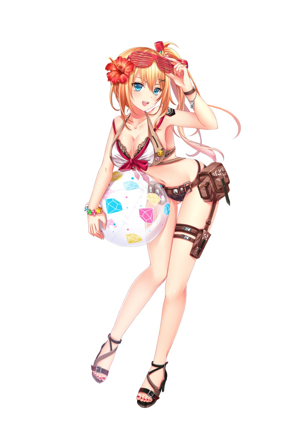 bikini, cleavage, girls_frontline, heels, kalina_(girls_frontline), omone_chou, swimsuits