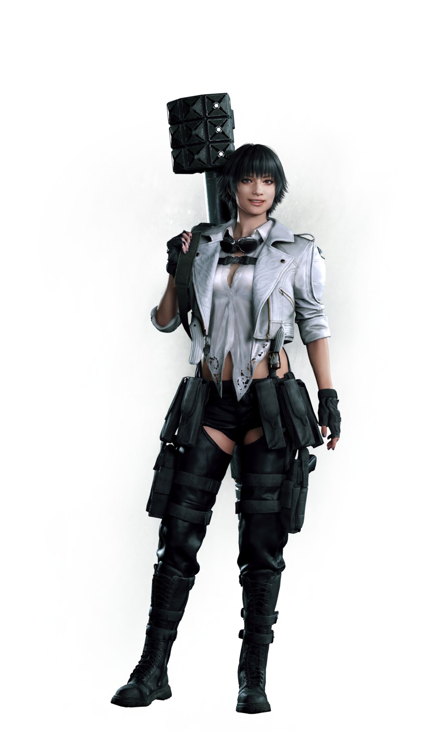 cg, devil_may_cry, gun, heterochromia, lady