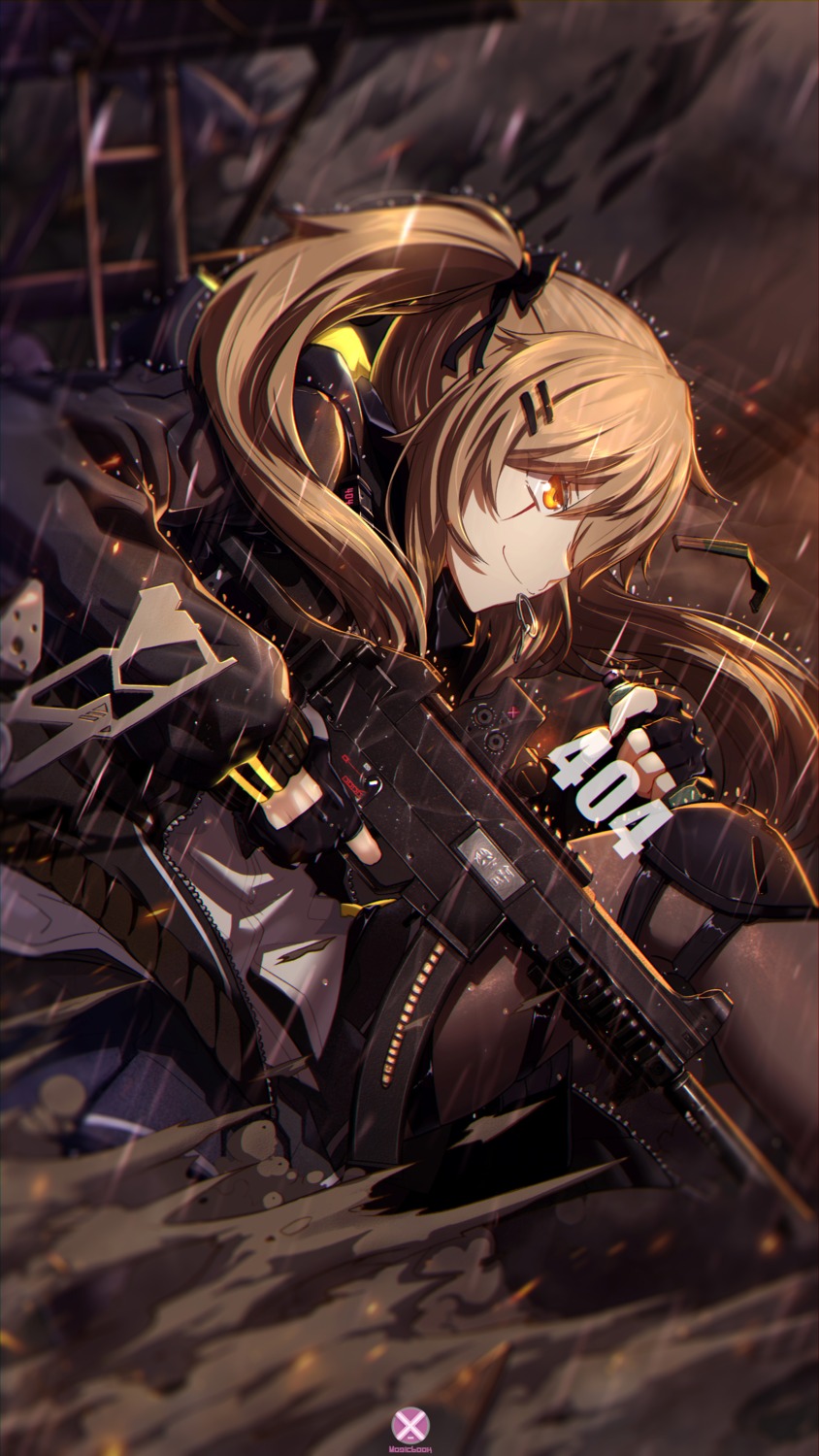 girls_frontline, gun, mahousho, pantyhose, ump9_(girls_frontline)