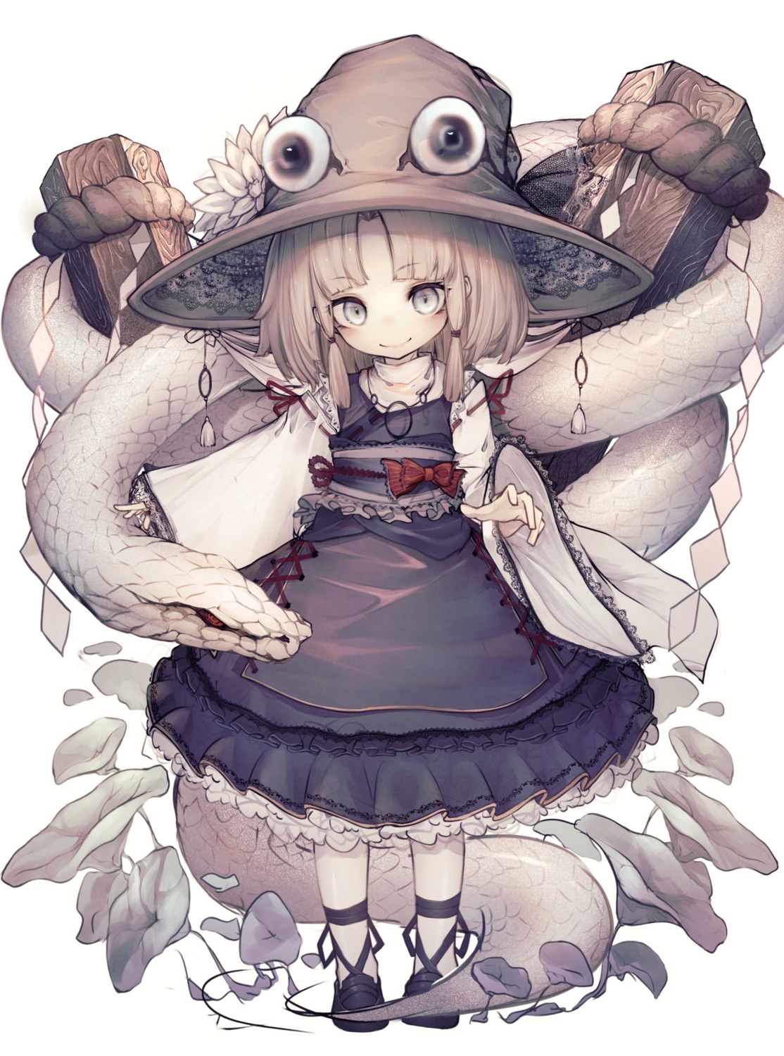 hito_komoru, mishaguji, moriya_suwako, touhou