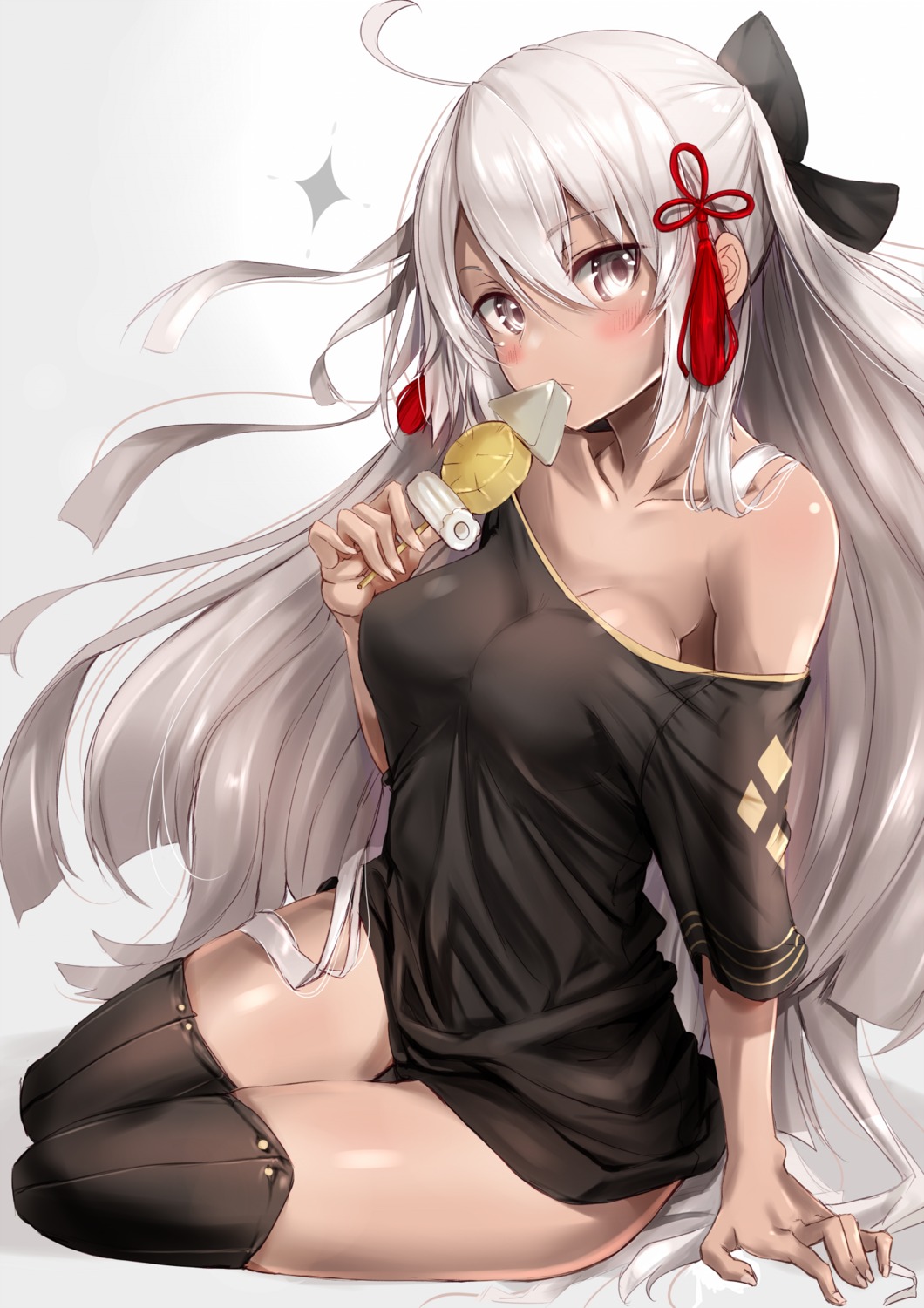 fate/grand_order, fuku_kitsune, okita_souji_(alter)_(fate), thighhighs