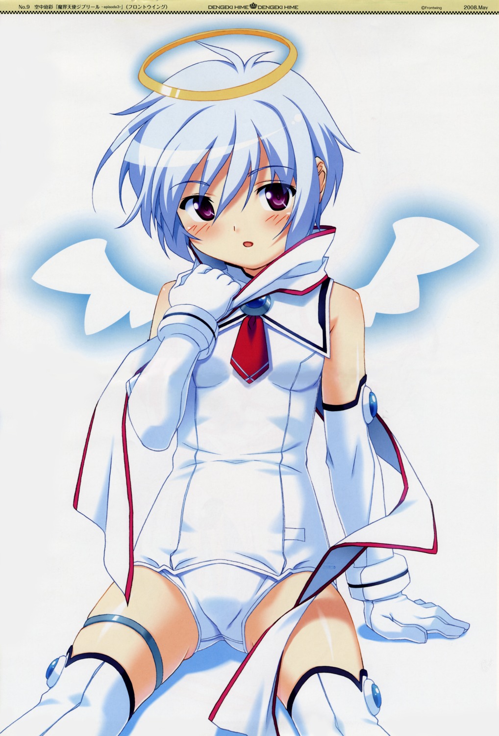 angel, djibril_zero, fixed, front_wing, garter, jinno_nagi, kuuchuu_yousai, makai_tenshi_djibril, makai_tenshi_djibril_3, school_swimsuit, swimsuits, thighhighs, wings