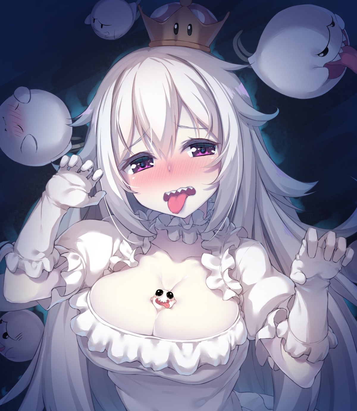 cleavage, dress, luigi's_mansion, new_super_mario_bros._u_deluxe, olive_(laai), princess_king_boo