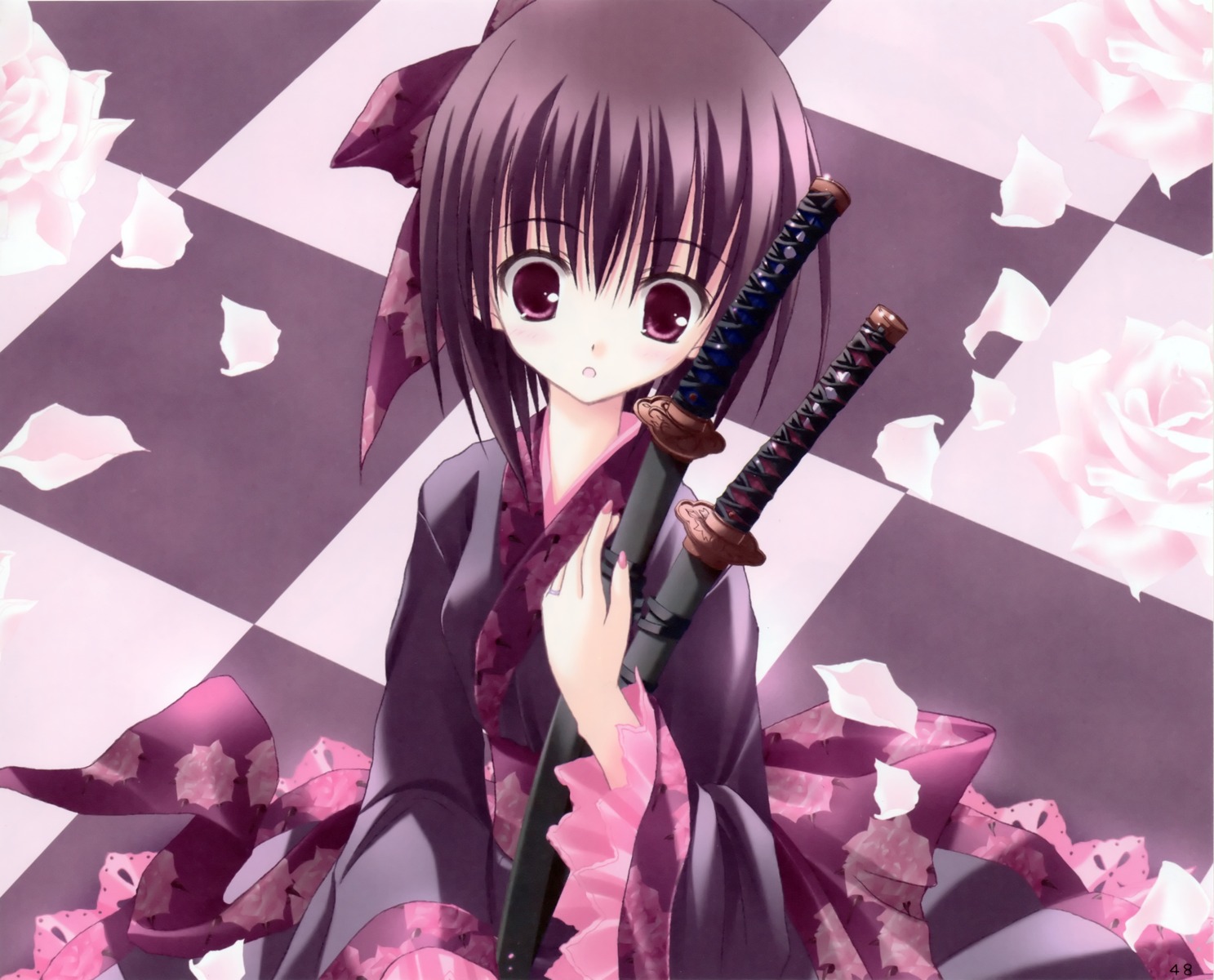 duel_dolls, kimono, lolita_fashion, sizuku_vancassell, sword, tinkle, wa_lolita