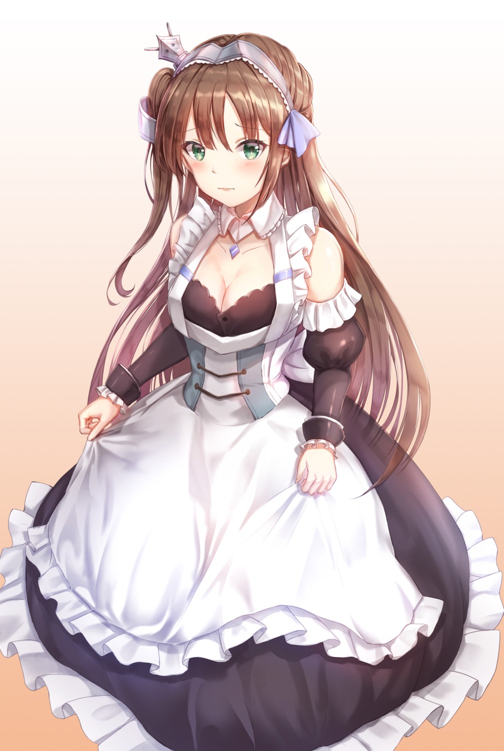 azur_lane, cleavage, lunacle, maid, newcastle_(azur_lane)