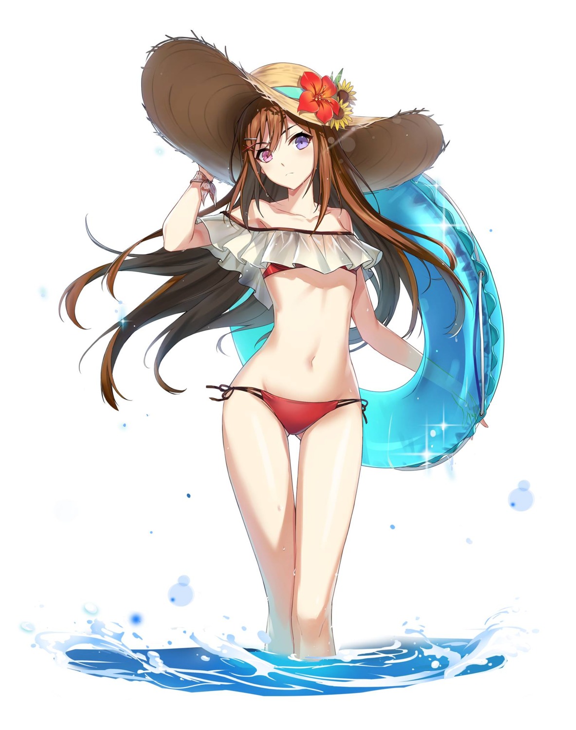 bai_winchester, bikini, closers, heterochromia, see_through, swimsuits, tagme, wet