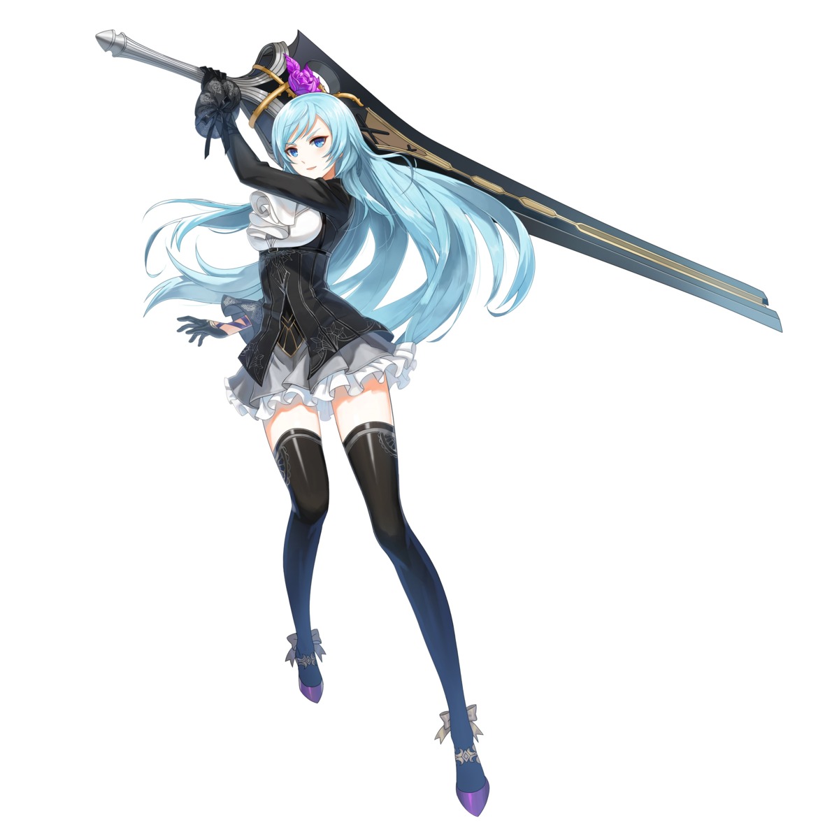 closers, sword, tagme, thighhighs, violet_(closers)