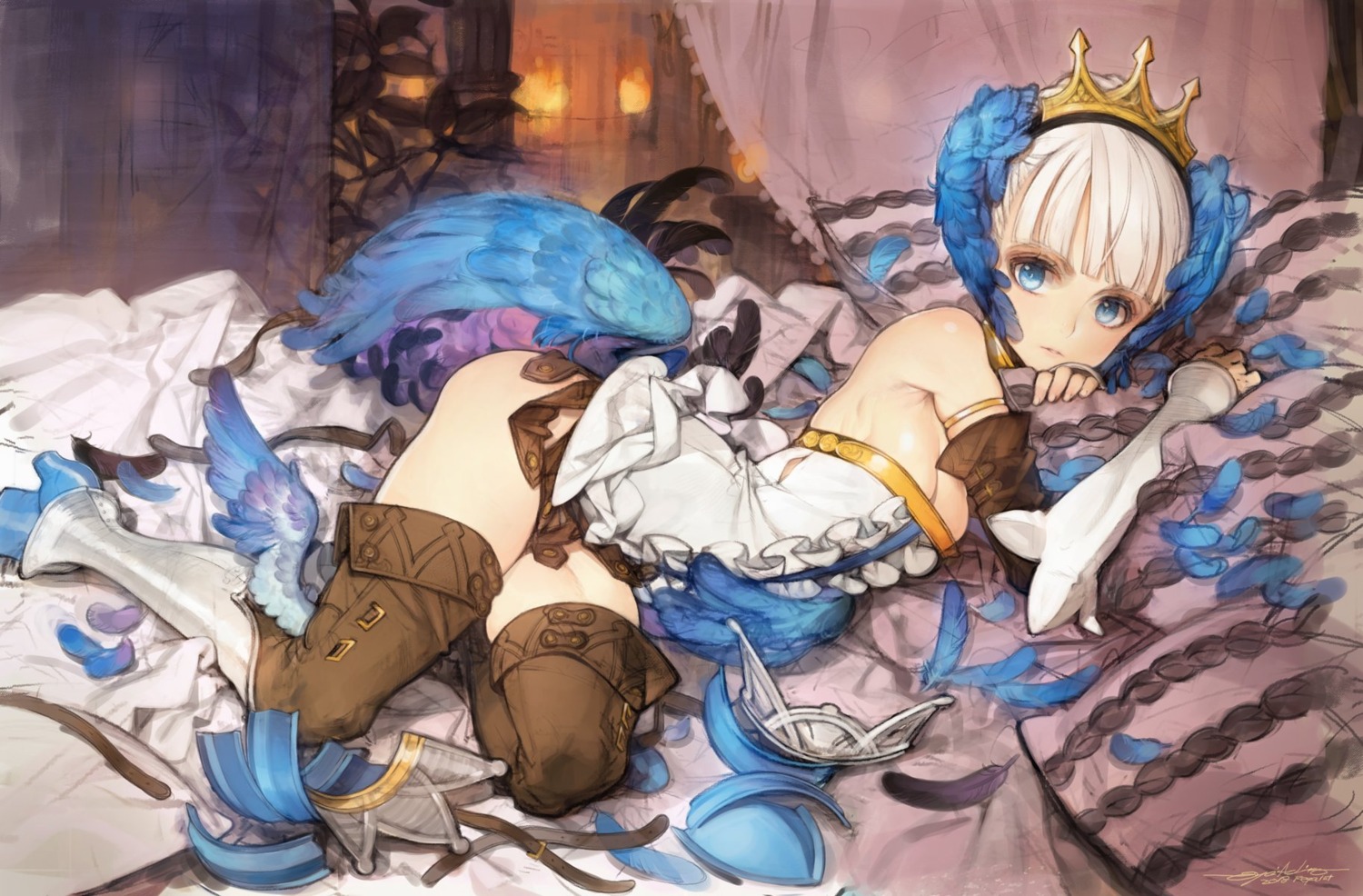 armor, gwendolyn, heels, odin_sphere, oyari_ashito, thighhighs, wings