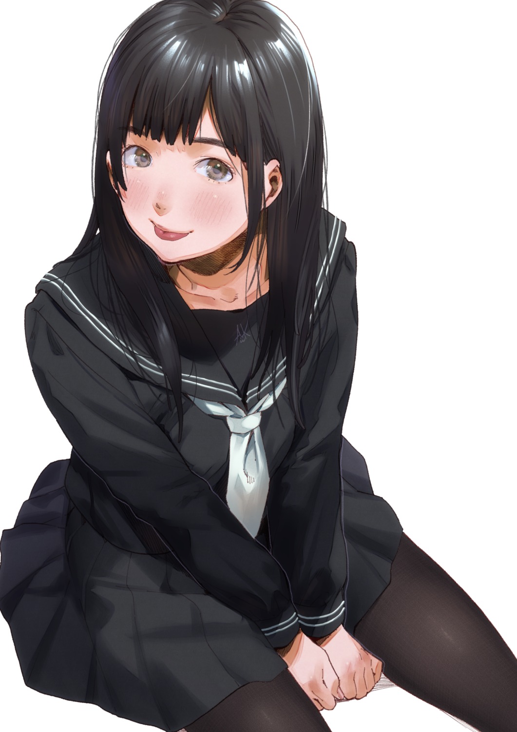 kamiyama_aya, pantyhose, seifuku