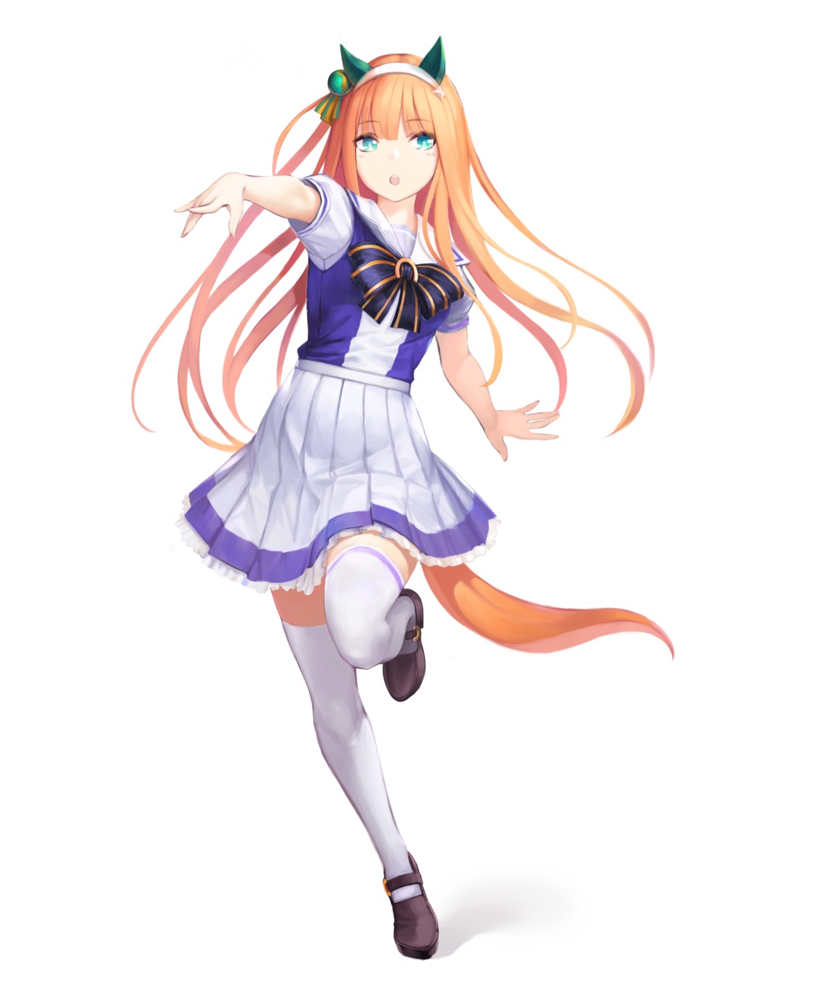animal_ears, npt_shizuka, seifuku, silence_suzuka_(umamusume), tail, thighhighs, uma_musume_pretty_derby