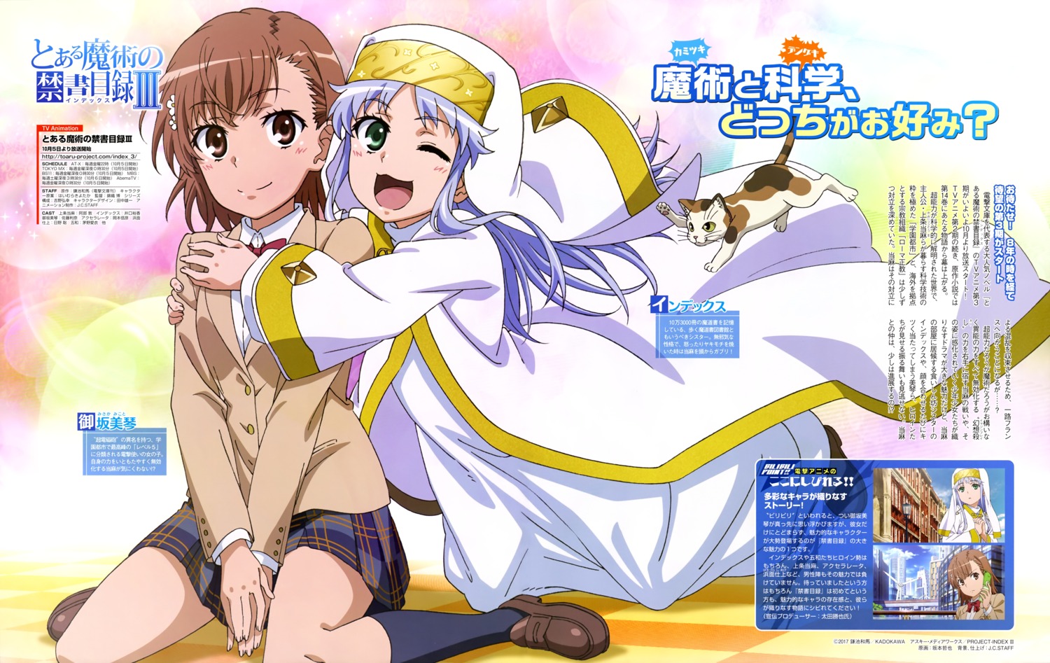 index, misaka_mikoto, neko, nun, sakamoto_tetsuya, seifuku, sphinx, toaru_majutsu_no_index