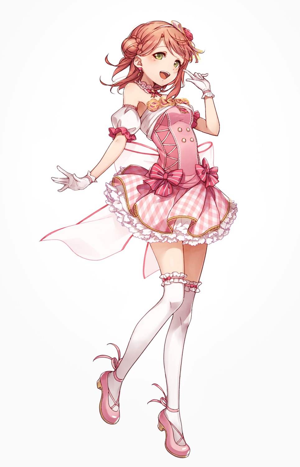 dress, heels, hotechige, love_live!_(series), love_live!_nijigasaki_gakuen_school_idol_doukoukai, love_live!_school_idol_festival_all_stars, thighhighs, uehara_ayumu