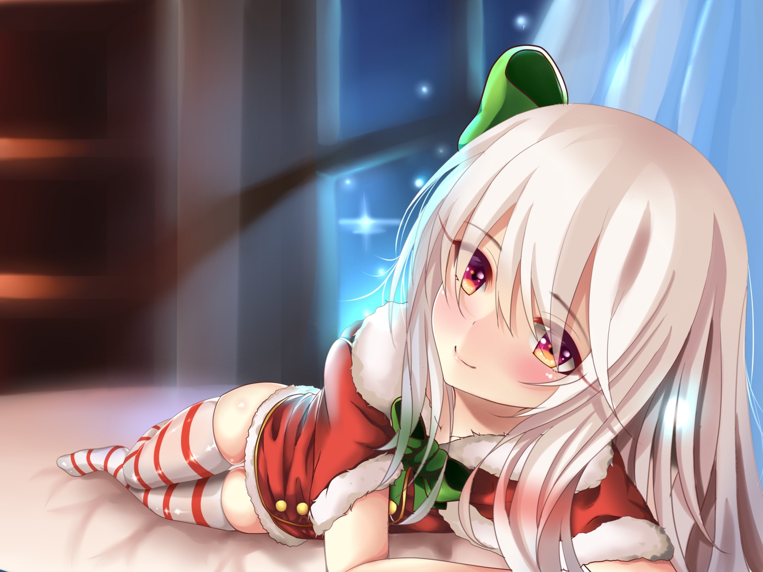 christmas, dress, fate/grand_order, illyasviel_von_einzbern, momoriko, thighhighs