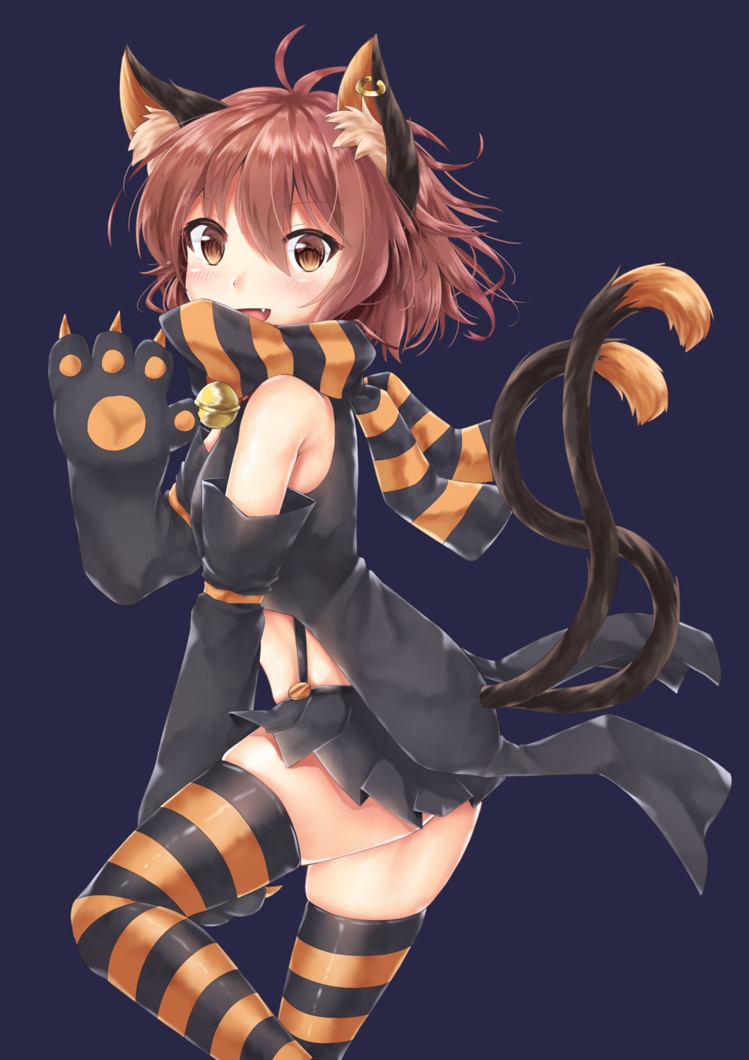 akiteru98, animal_ears, chen, halloween, nekomimi, tail, thighhighs, touhou