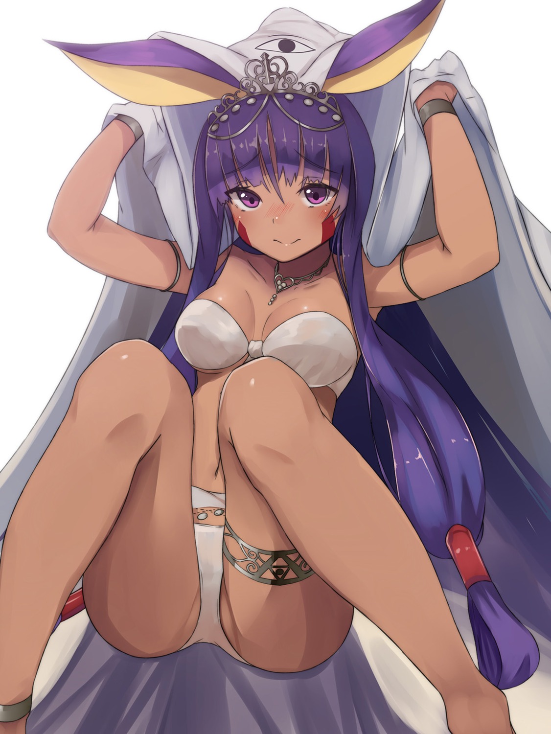 animal_ears, beriko_(dotera_house), bikini, bunny_ears, cleavage, fate/grand_order, garter, nitocris_(fate), swimsuits