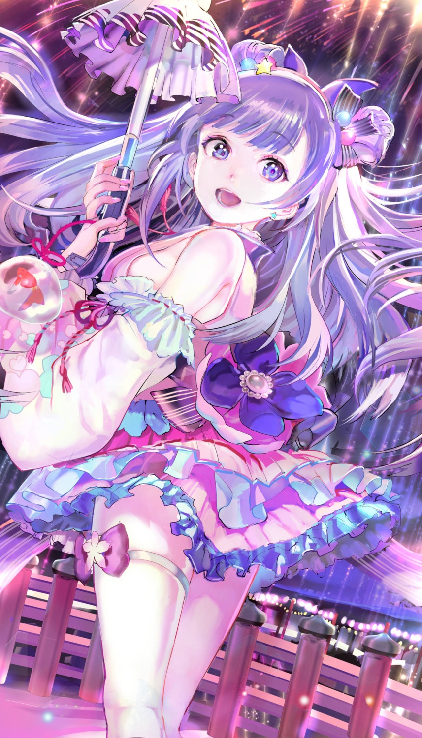 119, garter, japanese_clothes, leti_(teria_saga), teria_saga, umbrella