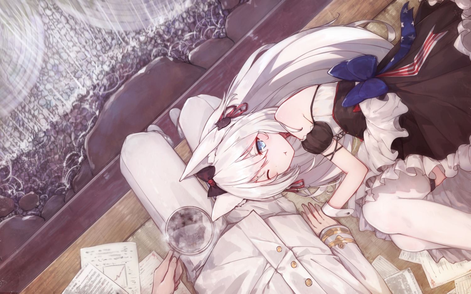 animal_ears, azur_lane, hammann_(azur_lane), maid, thighhighs, yukineko